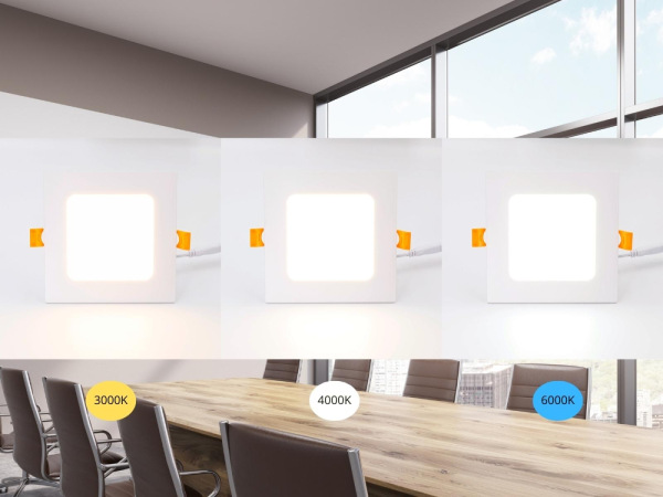 LED vsadený panel s WIFI a BLUETOOTH 6W / 3000K - 6500K / WH - LPL231W 8