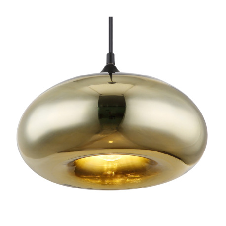 Závesné svietidlo, kov čierny, sklo medenej farby, Ø280, V:1200, bez žiarovky 1xE27, max. 60W 230V 9