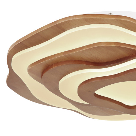 Stropné svietidlo drevo tmavohnedé, kov biely, plast biely, stmievateľné, prepínanie funkcií nástenn 13