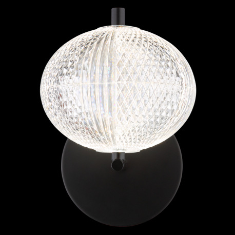 Nástenné svietidlo, kov čierny matný, číry akryl, niekoľko úrovní pomocou nástenného spínača, možnos 5