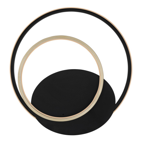 Stropné svietidlo, kov čierny, kov zlatý, akryl biely, pamäťová funkcia, nočné svetlo, stmievateľné, 15