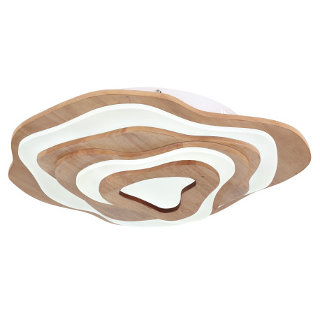 Stropné svietidlo drevo tmavohnedé, kov biely, plast biely, stmievateľné, prepínanie funkcií nástenn 6