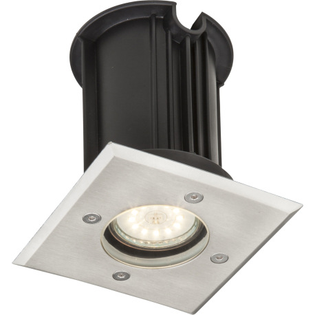 Vonkajšie svietidlo, nerezová oceľ, sklo priehľadné, zaťažiteľnosť až 2000 kg, IP65, DxŠxV: 110x110x