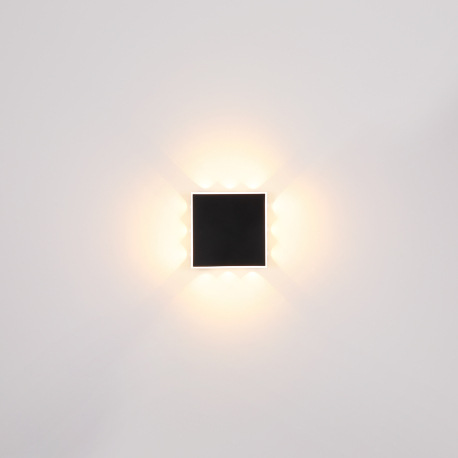 Nástenné svietidlo kov čierny matný, akryl biely, plast číry, ŠxV: 250x90mm, H: 50mm, LED 12W 230V, 5