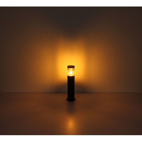 Vonkajšie svietidlo nerezová oceľ čierna matná, plast dymovej farby, smer svetla: hore a dole, IP44, 14