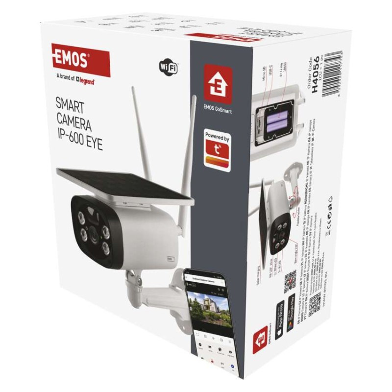 GoSmart Vonkajšia batériová kamera IP-600 EYE s WiFi a solárnym panelom 1