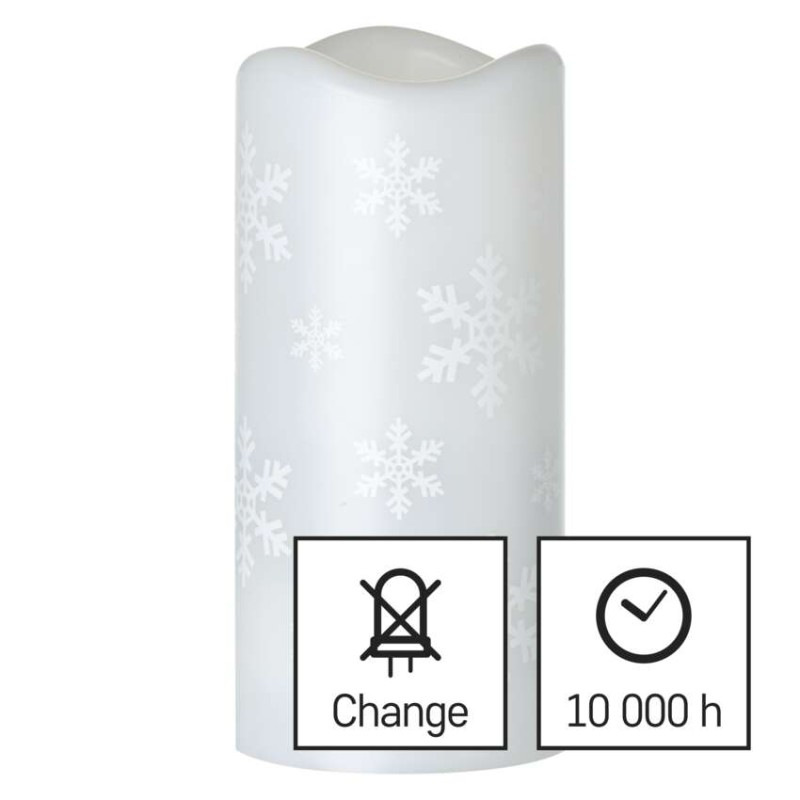 LED dekoratívny projektor – vločky, 3x AAA, vnútorný, studená biela 8