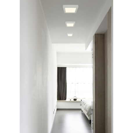 Stropné svietidlo, plast biely, plast opál, DxŠxV:172x172x35, vrátane 1xLED 12W 230V, 1000lm, 3000K. 8