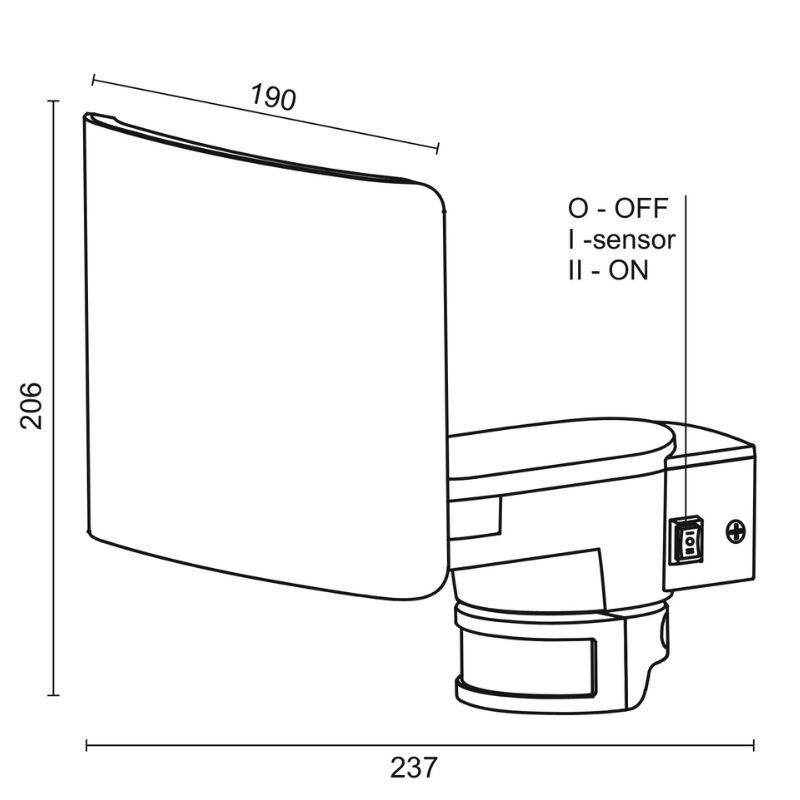 Vonkajší LED reflektor s PIR senzorom 24W / 4000K - LFX121 6