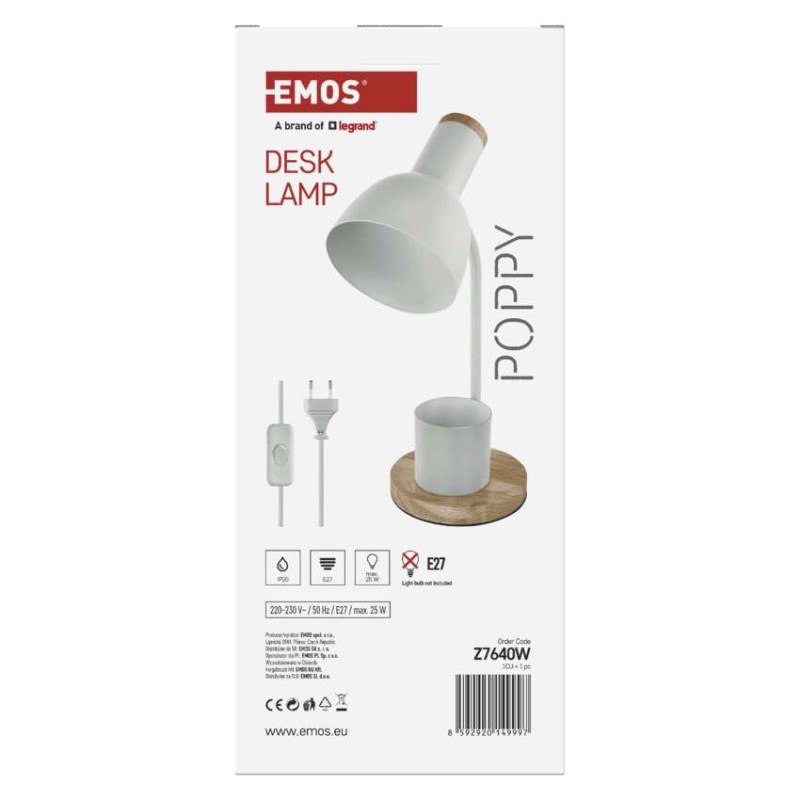 Stolná lampa POPPY, biela 11