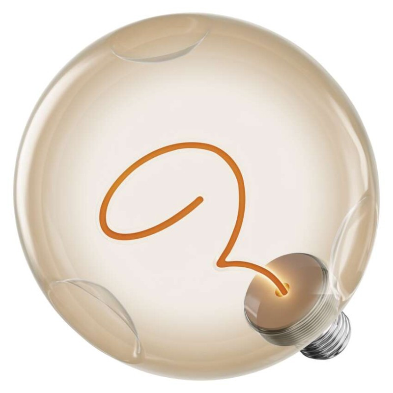 LED žiarovka DECO CG125A / E27 / 4,5 W (24 W) / 240 lm / flame 9