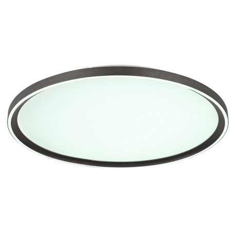 Stropné svietidlo, brúsený hliník sivý, akryl biely, silikón biely, stmievateľné, niekoľko úrovní po 5