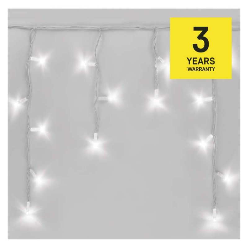 Profi LED spojovacia reťaz biela – cencúle, 3 m, vonkajšia, studená biela 12