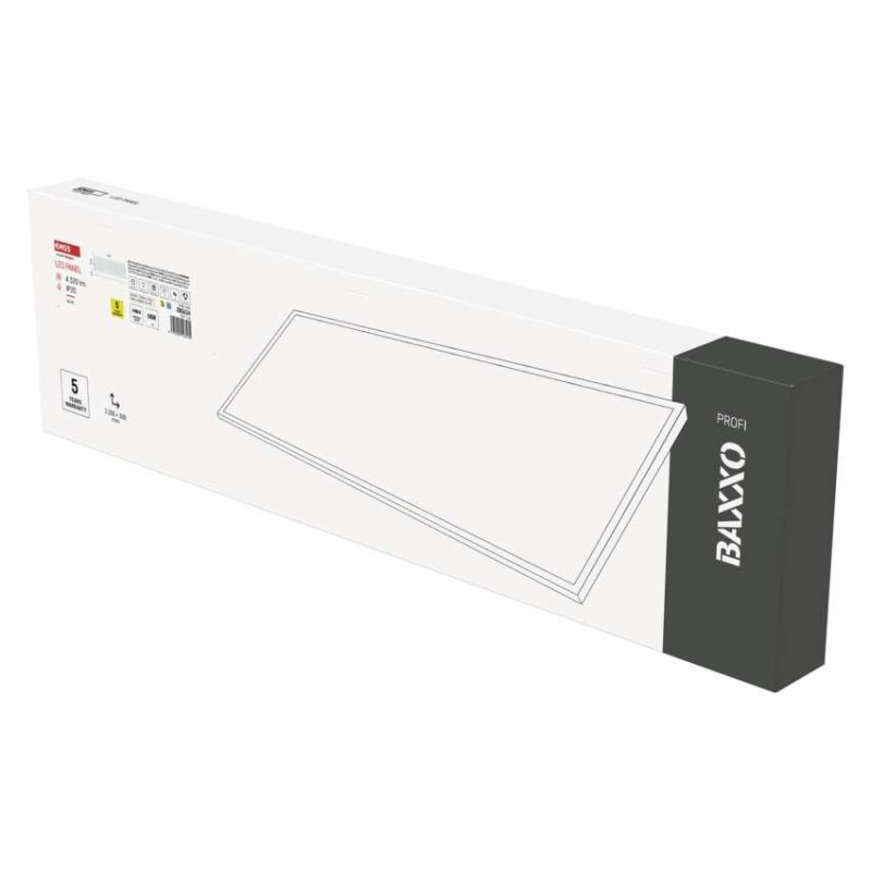 LED panel BAXXO 30×120, obdĺžnikový biely, 36W neutr. b. UGR
