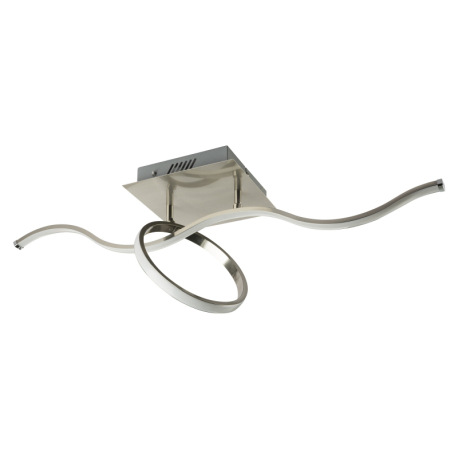 Stropné svietidlo, nikel matný, kruh nastaviteľný v strede, diaľkové ovládanie, menič farieb, fixáci 12