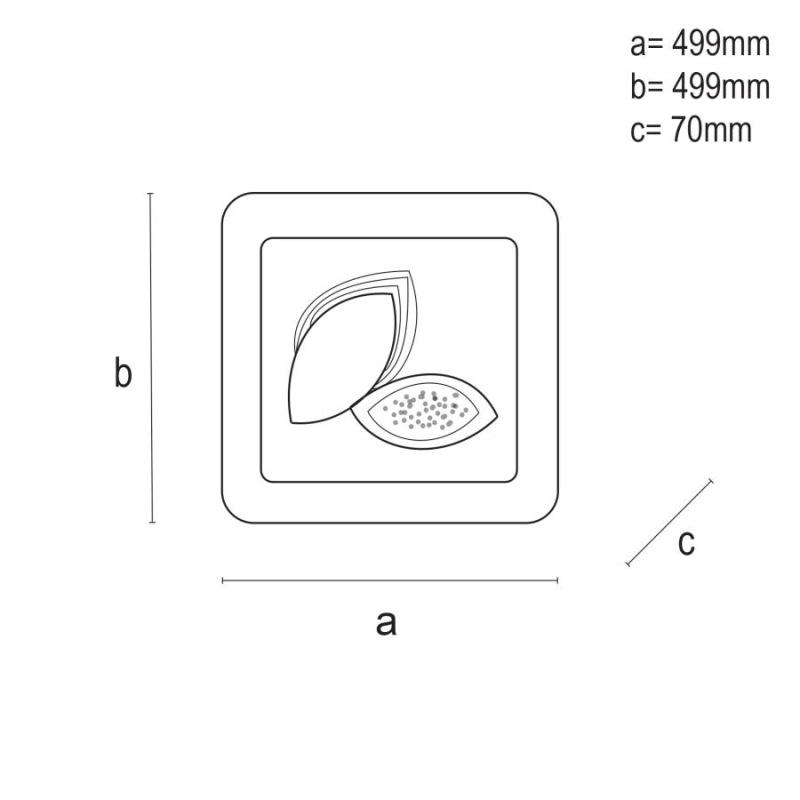 LED stropná lampa + diaľkový ovládač 95W - J1313/W 10