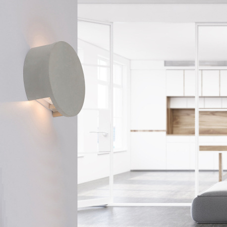 Nástenné svietidlo, betón, sivá, Ø: 155, H: 60, vrátane 1xLED 6,5W 230V, 584lm, 3000K. 3