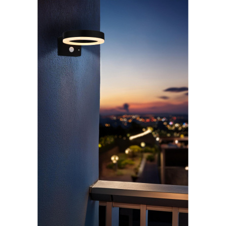 Solárne svietidlo, plast čierny/biely, spínač, batéria CR18650 2200 mAh 3,7V, IP44, 3 možnosti nasta 1