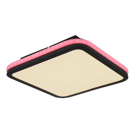 Stropné svietidlo kov čierny matný, akryl biely, stmievateľné, niekoľko úrovní pomocou nástenného sp 12