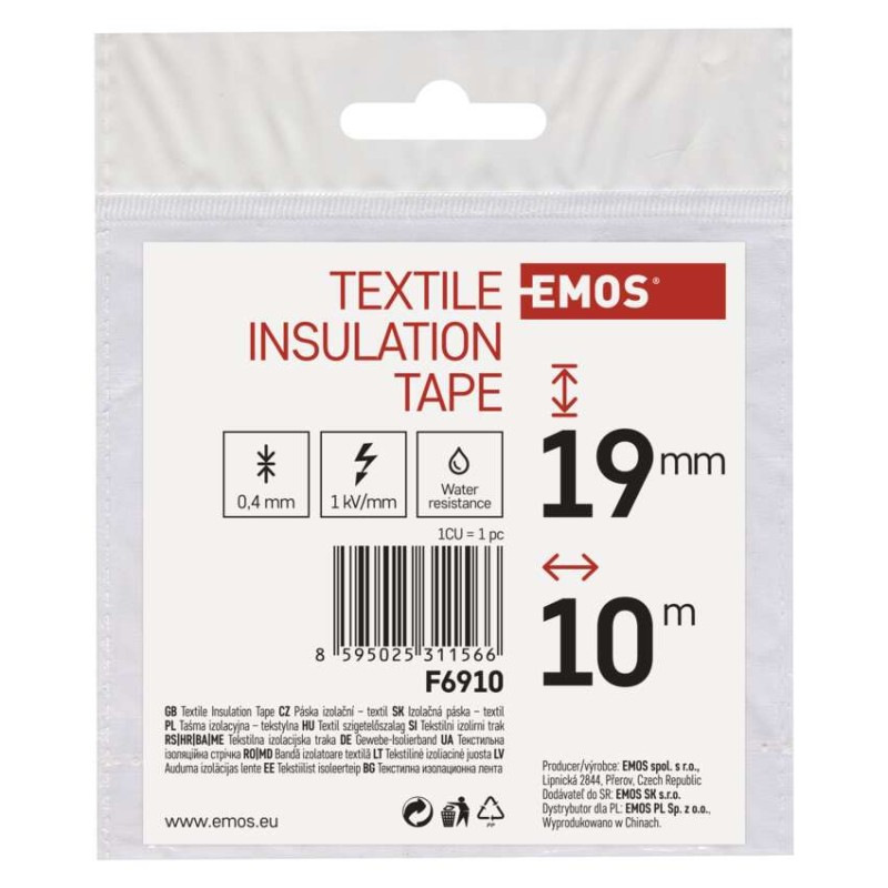 Izolačná páska textilní 19mm / 10m čierna 6