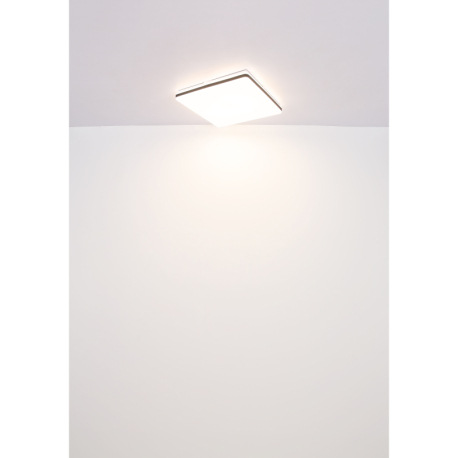 Stropné svietidlo, kov biely, plast čierny, akryl biely, stmievateľné, SmartLight, aplikácia, pamäť, 10