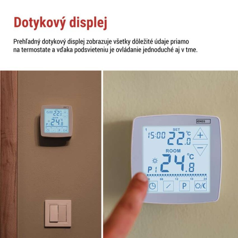 Izbový programovateľný drôtový OpenTherm termostat P56A02 4