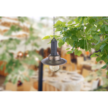 Solárne svietidlo, kov tmavý, sklo priehľadné, na zavesenie, IP44, vypínač, akumulátor AAA 150mAh 1, 2