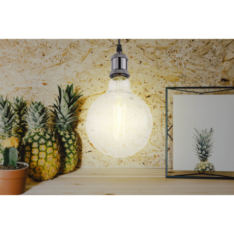 LED žiarovka, sklo priehľadné, stmievateľné, ø:125mm, V:175mm, 1x E27 LED 7W 230V, zdroj 800lm, výst 4