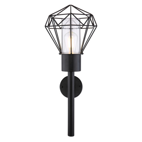 Vonkajšie svietidlo, nehrdzavejúca oceľ čierna, kov čierny, plast priehľadný, IP44, ŠxV: 225x585, H: 5
