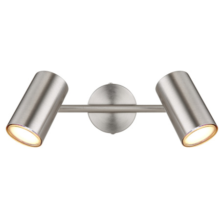 Nástenné svietidlo, kov nikel, chróm, DxŠxV: 250x100x135mm, bez žiaroviek 2x GU10, max. 25W 230V 4