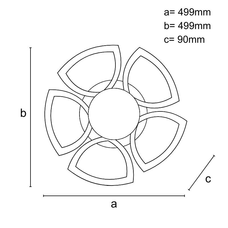 LED stropné svietidlo s diaľkovým ovládačom 145W - J3350/W 4
