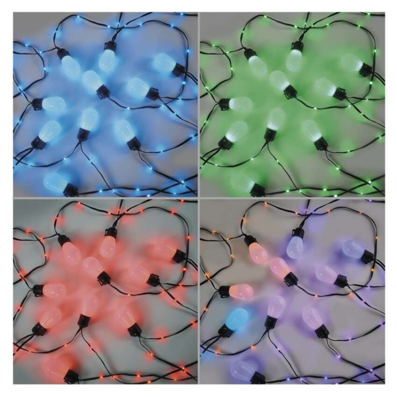 GoSmart LED svetelný reťazec – 15× párty žiarovky, 15 m, vonkajšie aj vnútorné, RGBIC WiFi 13