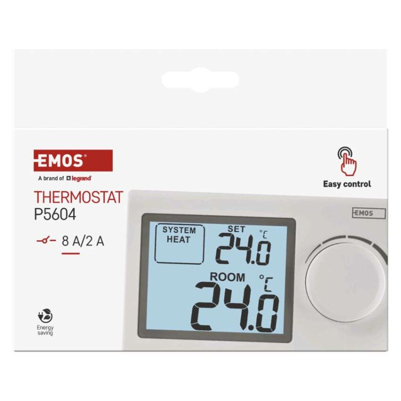 Izbový manuálny drôtový termostat P5604 8