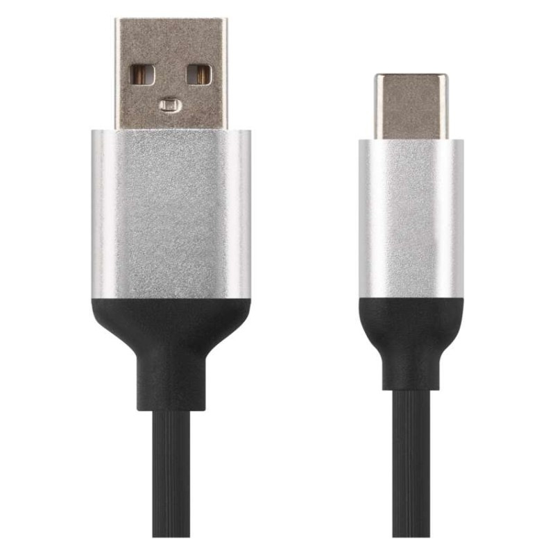 Nabíjací a dátový kábel USB-A 2.0 / USB-C 2.0, 1 m, čierny