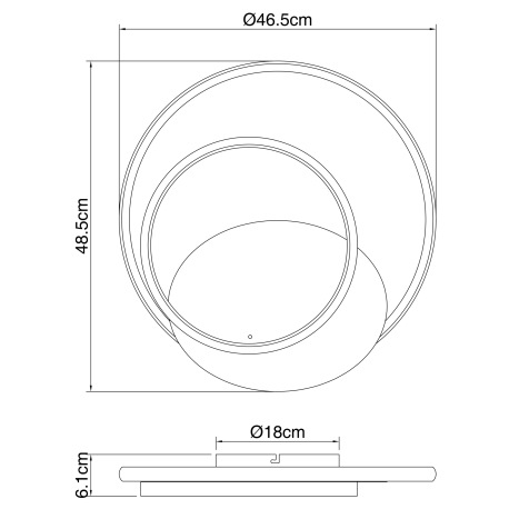 Stropné svietidlo, kov čierny, kov zlatý, akryl biely, pamäťová funkcia, nočné svetlo, stmievateľné, 10
