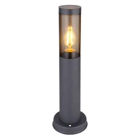 Vonkajšie svietidlo z nehrdzavejúcej ocele antracitovej farby, plast dymovej farby, IP44, ø: 127 mm,