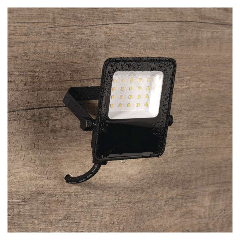 LED reflektor VISIO čierny, 10W neutrálna biela 12