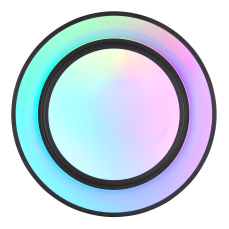 Stropné svietidlo, kov čierny, plast biely,dúhový efekt, pamäťová funkcia, nočné svetlo, stmievateľn 8