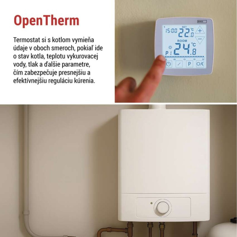 Izbový programovateľný drôtový OpenTherm termostat P56A02 2