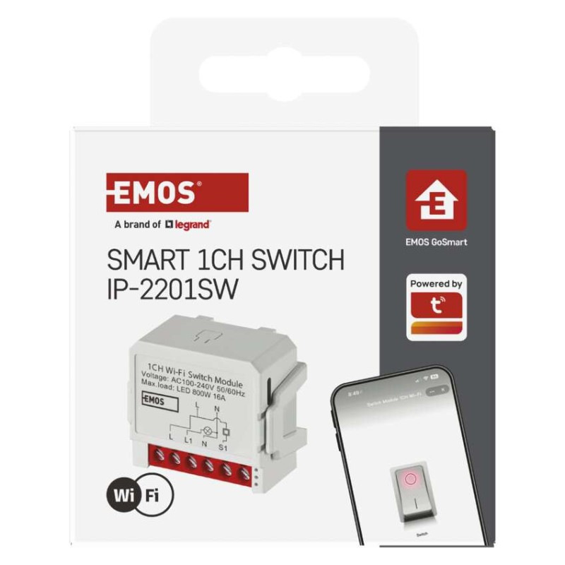GoSmart spínací modul IP-2201SW, WiFi, 1-kanálový 4