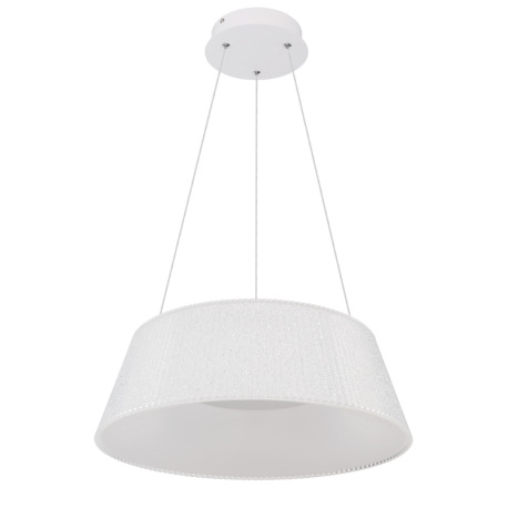 Závesné svietidlo, kov biely, transparentný akryl, plastové krištále priehľadné, nočné svetlo, funkc 1