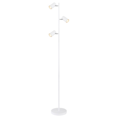 Stojacia lampa kov biela matná, DxŠxV: 250x230x1540mm, dĺžka kábla 1800mm, bez žiaroviek 3x GU10 LED