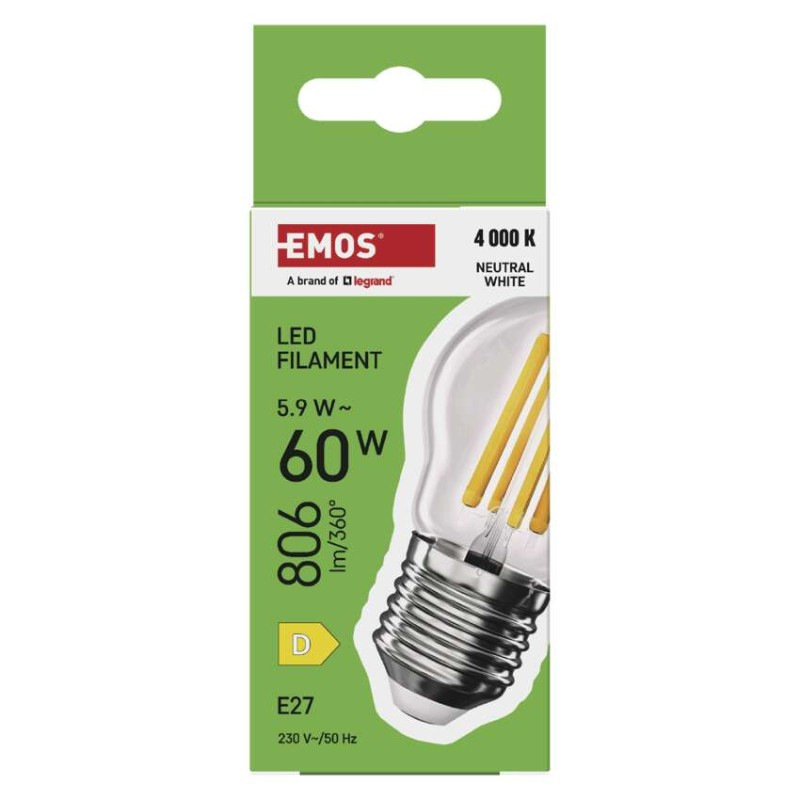 LED žiarovka Filament Mini Globe / E27 / 5,9 W (60 W) / 806 lm / Neutrálna biela 4