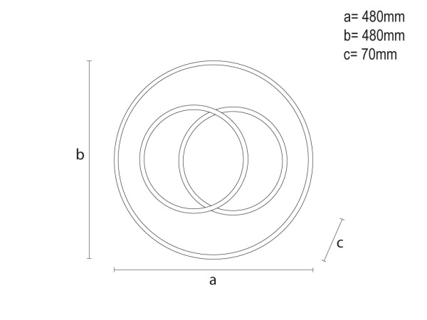 LED stropná lampa + diaľkový ovládač 85W - J1358/W 9