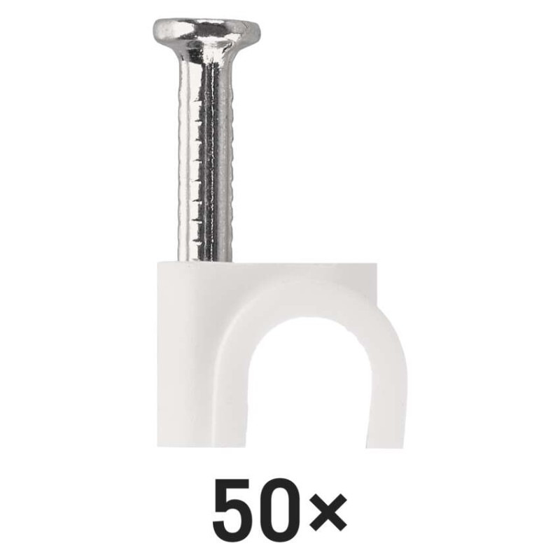 Káblová príchytka 6 mm, biela, 50 ks 1