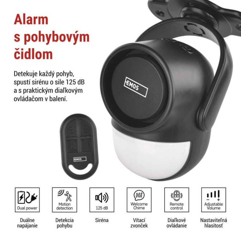 Alarm s pohybovým senzorom EM‑125L PROTECTOR 1