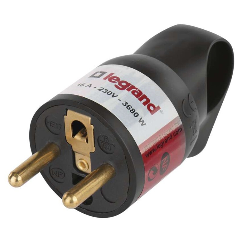 Legrand vidlica priama s úchytom, čierna 4