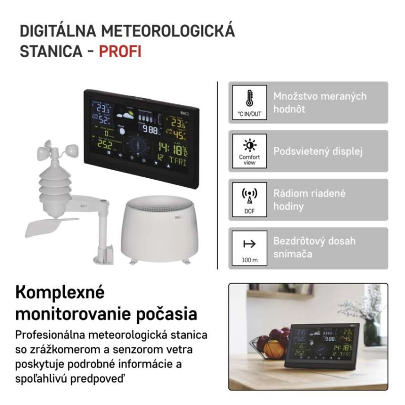 Domáca bezdrôtová meteostanica E6016 2
