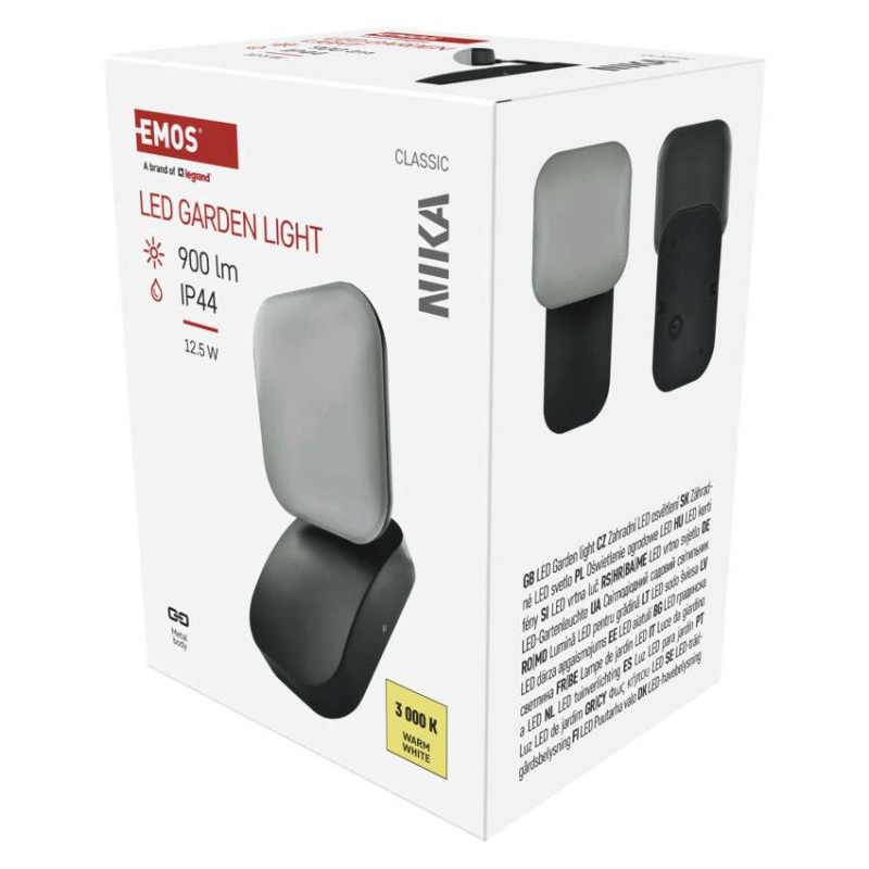 LED záhradné nástenné svietidlo NIKA, 12 x 12 x 20 cm, 12,5 W, teplá biela 6