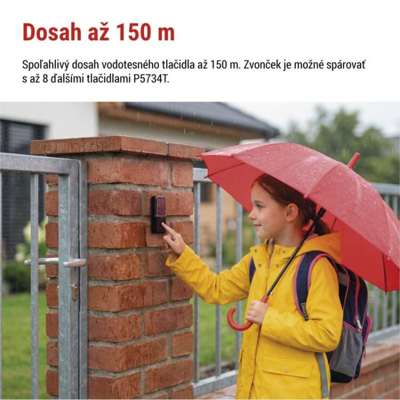 Domový bezdrôtový zvonček P5727N do zásuvky 4